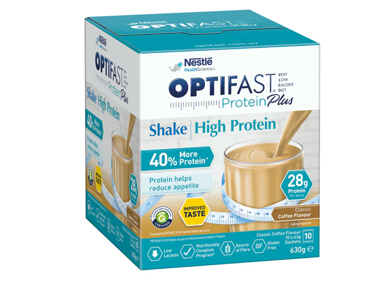 OPTIFAST VLCD Protein Plus Shake Classic Coffee Flavour 10 Pack 630g