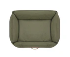 1 x HEAVY CANVAS WALLED PETS BEDS LARGE GREEN Cotton Blend Dogs Cats Comfort Bed One Size fits Most crates heavy duty