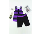 Azura Exchange Ombre Print Racerback Tankini Swimsuit - Purple
