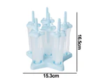 Popsicle Molds Silicone Ice Pop Molds Bpa Free Popsicle Mold Reusable Easy Release Ice Pop Make,Blue, Shape: Pentagon