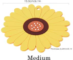 Sunflower Silicone Trivets For Hot Dishes, Drink Coasters, Housewarming Gift For Friends And Family,Yellow, M