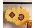 Sunflower Silicone Trivets For Hot Dishes, Drink Coasters, Housewarming Gift For Friends And Family,Yellow, M