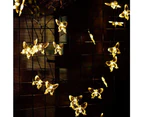 Solar String Light Butterfly Light, 20/30/50 Led Garden Light For Home Yard Outdoor Decoration,Warm White,9.5M 50Lights