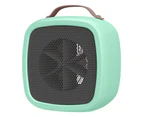 Energy Efficient Electric Heater With Tipping And Overheat Protection For Bathroom Family Quarters,Light Green