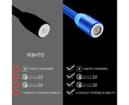 3-In-1 Magnetic Charging Cable, Nylon Magnet Usb Cable, Magnetic Data Cable, Quick Charge Cable For Micro Usb / Type-C / Tablets / Phone / Samsung / Huawei