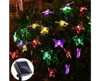 Solar String Light Butterfly Light, 20/30/50 Led Garden Light For Home Yard Outdoor Decoration,Multicolored,5M 20Lights