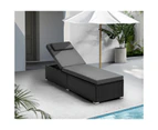 Livsip Sun Lounge Wicker Lounger Patio Furniture Outdoor Setting Day Bed