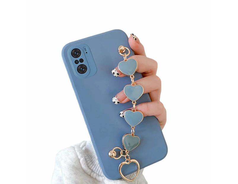 Anymob Xiaomi and Redmi Phone Case Grey Women Chain Bracelet Soft Silicone Compatible - Redmi Note 8