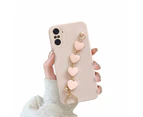 Anymob Xiaomi and Redmi Phone Case Pink Women Chain Bracelet Soft Silicone Compatible - Redmi Note 9S