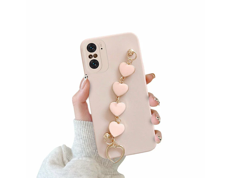 Anymob Xiaomi and Redmi Phone Case Pink Women Chain Bracelet Soft Silicone Compatible - Redmi Note 7(Pro)