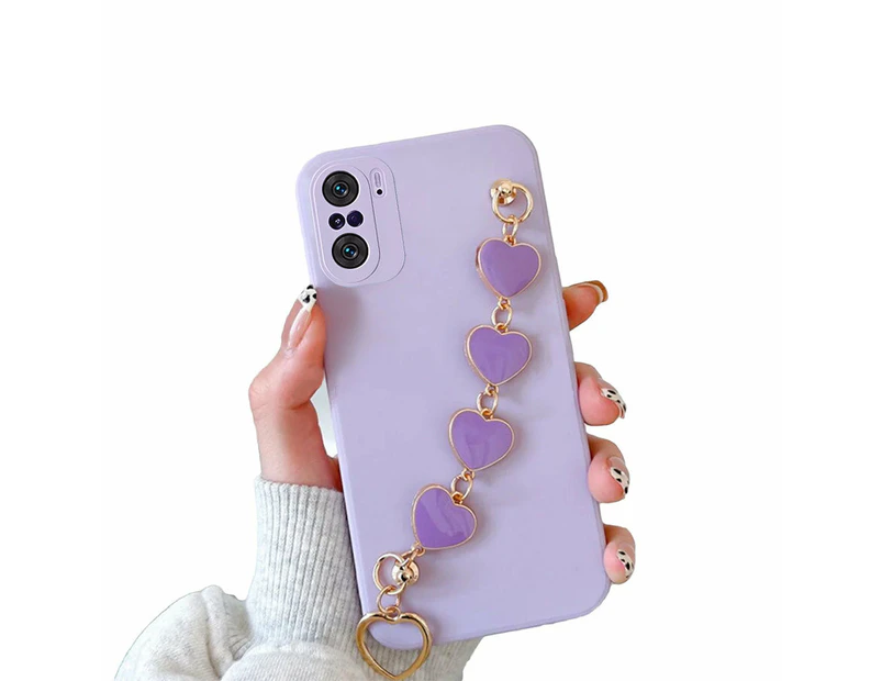Anymob Xiaomi and Redmi Phone Case Lilac Women Chain Bracelet Soft Silicone Compatible - Redmi Note 10 Pro 4G