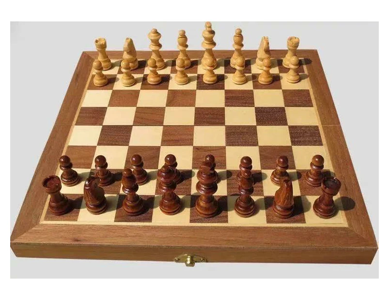 30*30cm Magnetic Large Wooden Timber Oak Chess Set AU Stock