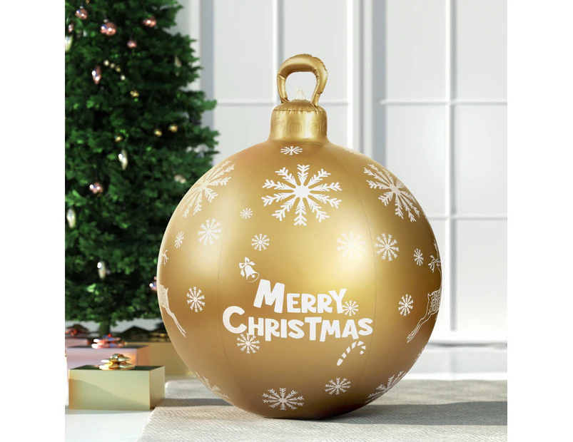 Jingle Jollys Christmas Inflatable Ball  Bauble 60cm Outdoor Decoration Gold