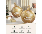 Jingle Jollys Christmas Inflatable Ball  Bauble 60cm Outdoor Decoration Gold