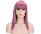 Descendants 2 Mal Light Purple Wig Shoulder Length Straight Hair Cosplay Halloween