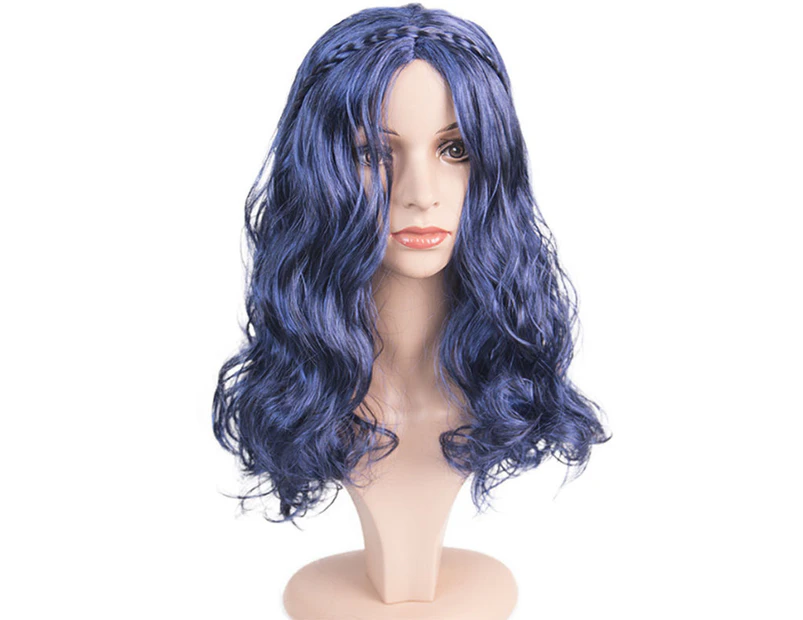 Descendants Evie Dress Up Accessories For Girls Halloween Curly Wavy Wigs Party Cosplay Costume Synthetic Hair