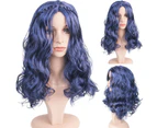 Kids Girls Halloween Descendants Evie Long Blue Curly Hair Wigs Party Cosplay Costume Props
