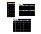 Monthly Weekly Dairy Planner Kids Schedule Family Organisation Meal Planner Magnetic Chalkboard Calendar Magnetic Pen - A
