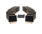 Pack of 10 Mini Chalkboards Signs Multi Functional Message Board with Easel Stand for Weddings and Event Christmas Party - inner circle