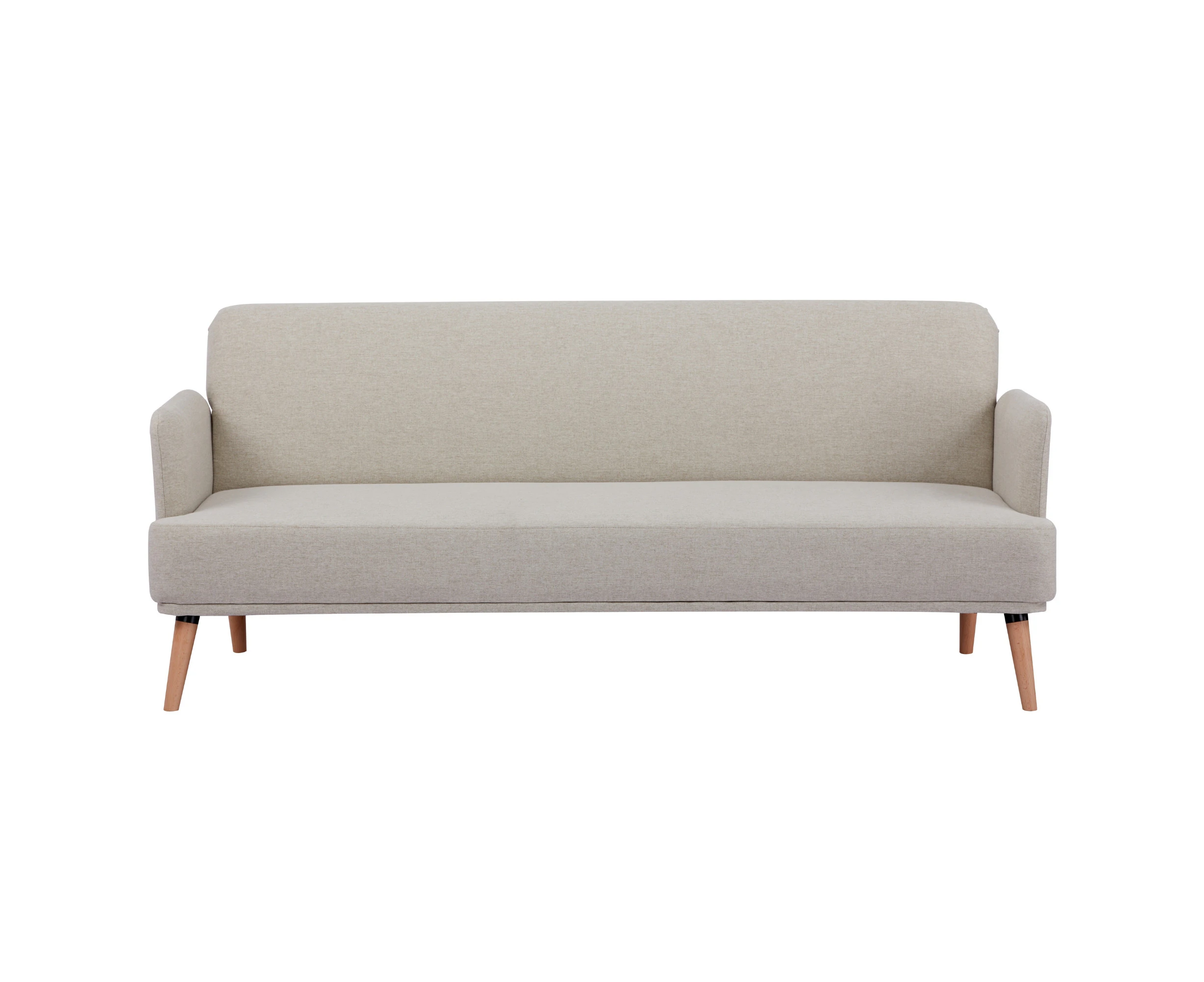 Merlin 3 Seater Sofa Futon Bed Fabric Lounge Couch - Beige