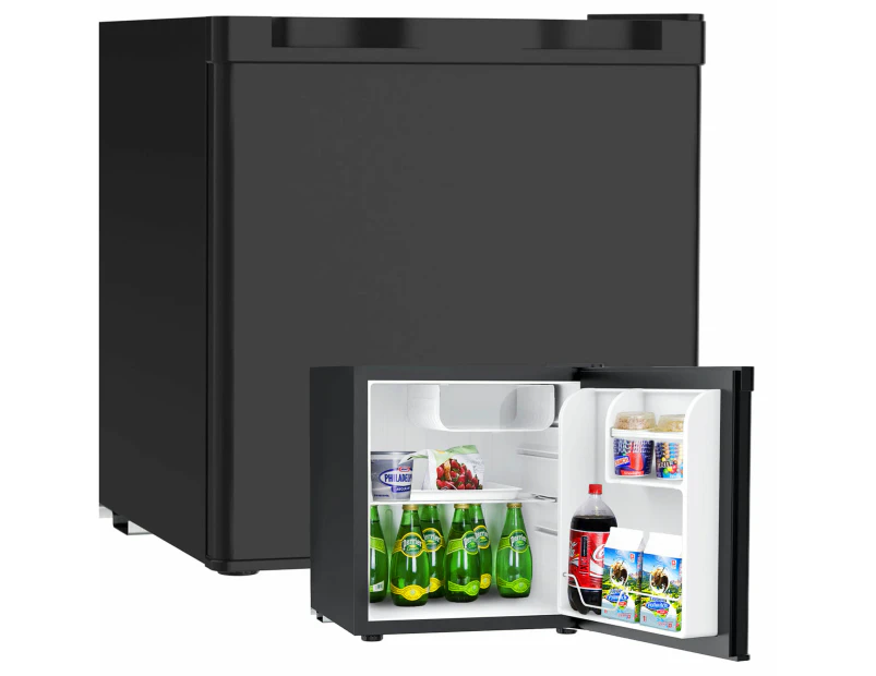 ADVWIN 48L Compact Refrigerator, Mini Bar Fridge, Portable Fridge with Adjustable Temperature & Removable Basket, Black