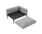 ELEVATED PET SOFA BED GREY MEDIUM Puppy Dogs Cats Soft Animal Sleep Comfort Rest Soft Beds heavy duty