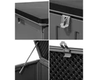 Livsip Outdoor Storage Box Bench 490L Cabinet Container Garden Deck Tool Grey