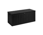 Livsip Outdoor Storage Box Bench 490L Cabinet Container Garden Deck Tool Black