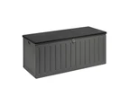 Livsip Outdoor Storage Box Bench 490L Cabinet Container Garden Deck Tool Grey