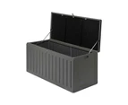 Livsip Outdoor Storage Box Bench 490L Cabinet Container Garden Deck Tool Grey