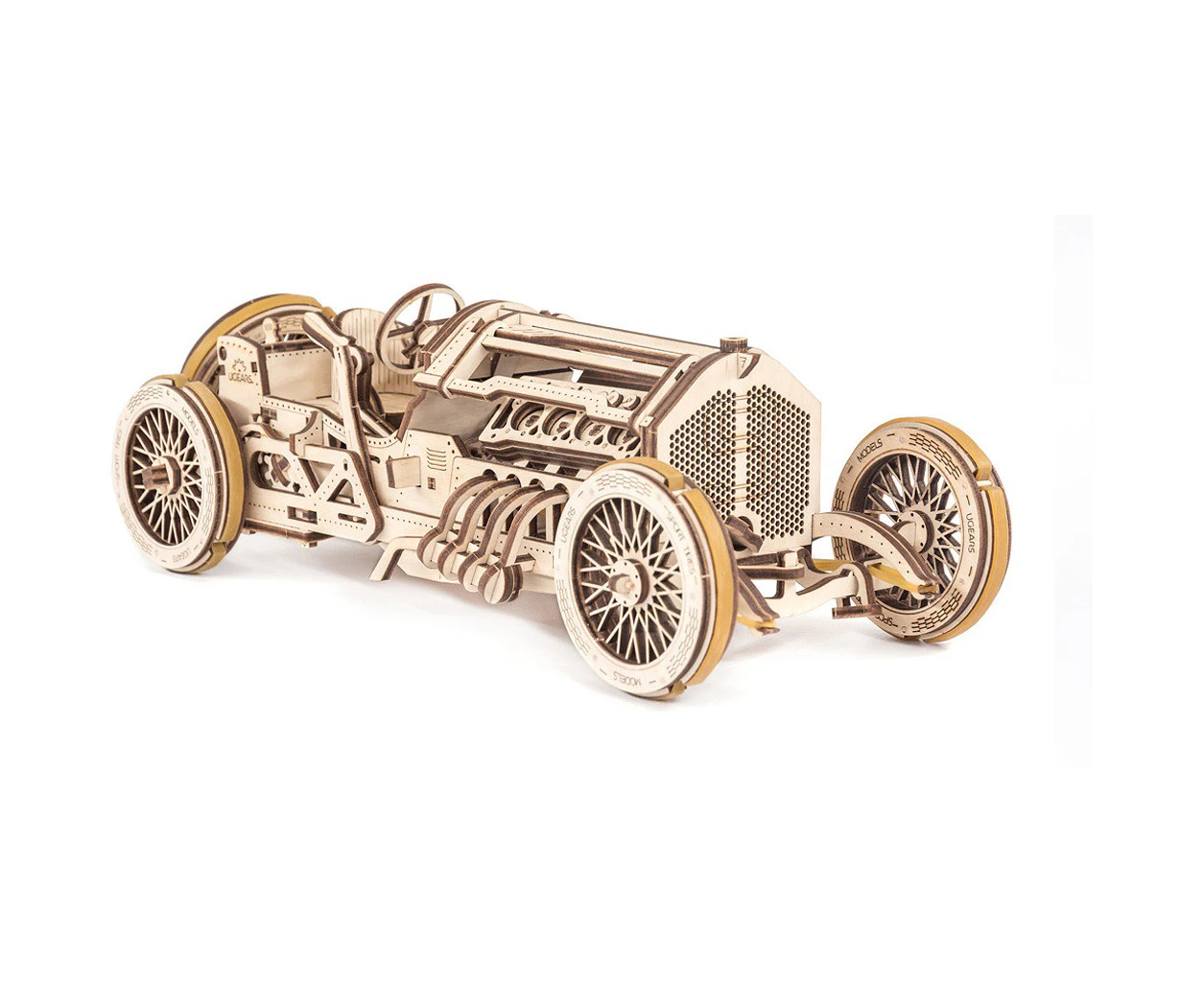 348pc Ugears U-9 Grand Prix Car Mechanical DIY Kit Wooden 3D Puzzle/Model 14+