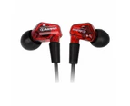 Alctron AE07 Red Pro In Ear Monitor Earphones - In-Ear Monitoring Headphones - Red