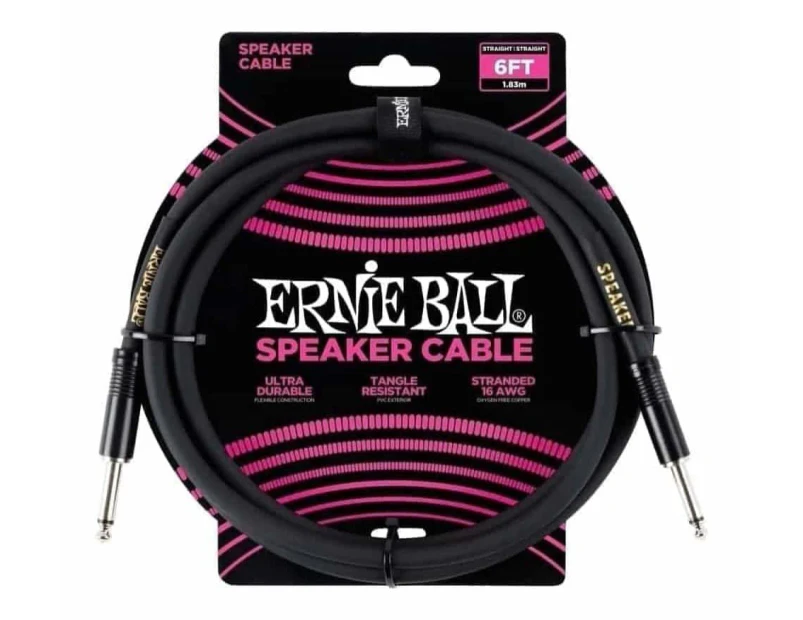 Ernie Ball 6072 6' Straight / Straight Speaker Cable