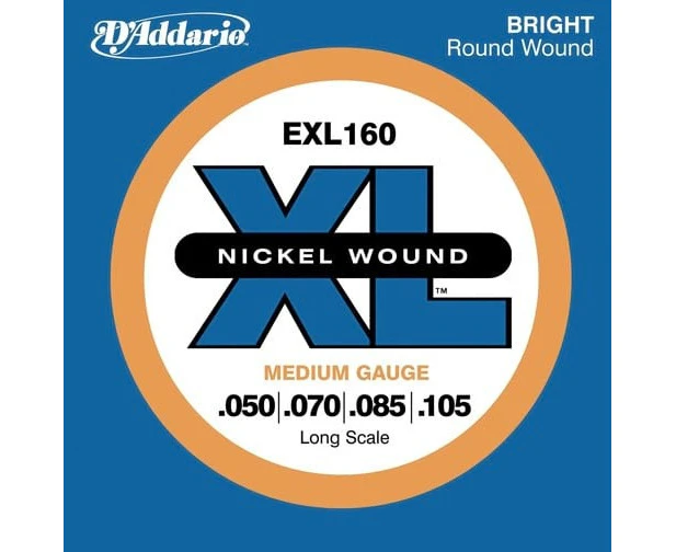 D'Addario EXL160 50-105 Medium Electric Bass Guitar Strings