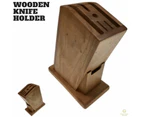 Wooden Knife Holder Knife Fork Block Kitchen Rack Desk Wood Organizer