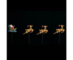 Stockholm Christmas Lights 4pcs 50CM LED Solar Santa Sleigh Laser Outdoor Garden Path Decoration