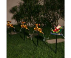 Stockholm Christmas Lights 4pcs 50CM LED Solar Santa Sleigh Laser Outdoor Garden Path Decoration