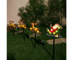 Stockholm Christmas Lights 4pcs 50CM LED Solar Santa Sleigh Laser Outdoor Garden Path Decoration