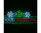 Stockholm Christmas Lights 2x0.65M LED MERRY CHRISTMAS Sign Snowflake Outdoor Garden Decoration
