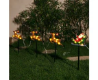 Stockholm Christmas Lights 4pcs 50CM LED Solar Santa Sleigh Laser Outdoor Garden Path Decoration