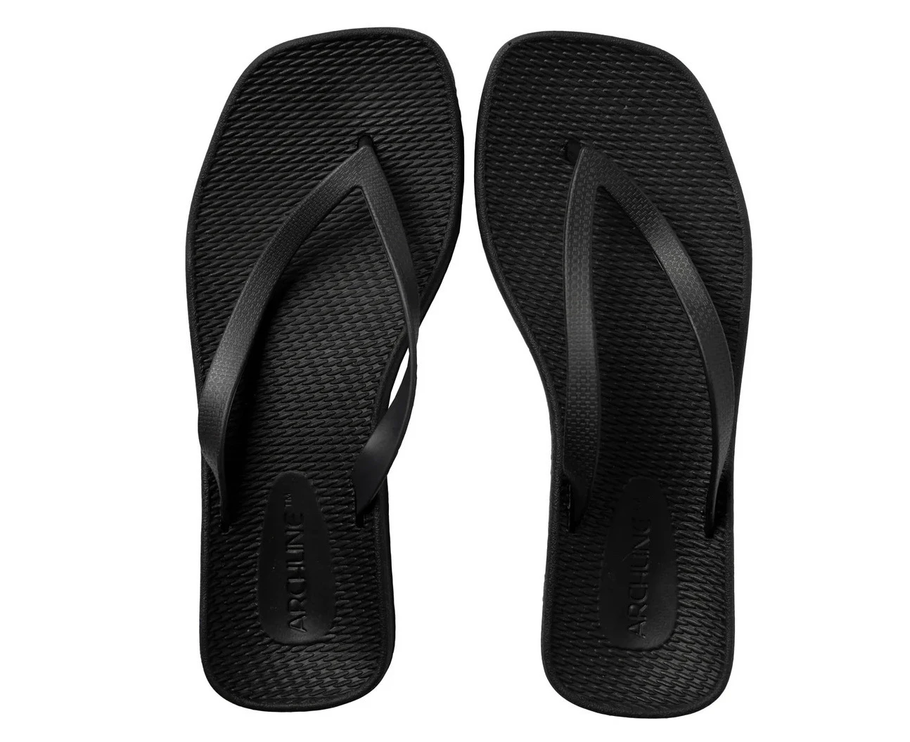 Slippers Archline Breeze Support Orthotic Thongs Flip Flops Black 38 Eur (Womens 7Us/Mens 5Us)