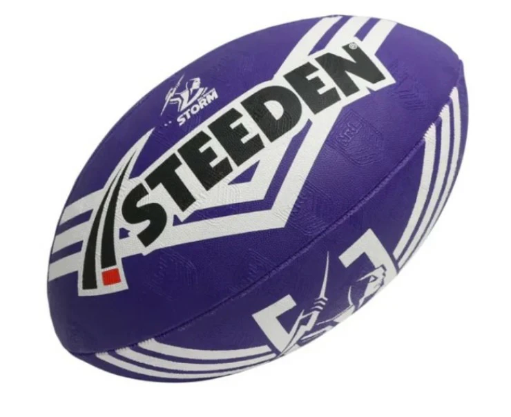 Melbourne Storm NRL Football Steeden Supporter Ball Size 11" inch Footy