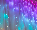 Stockholm Christmas Lights 288 LEDs 1.8x1.8M String Curtain Icicle Multi Colour Outdoor Decoration