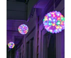 Stockholm Christmas Lights 225 LEDs 10CM 5PCs Petal Balls Curtain Cool Warm Outdoor Decoration