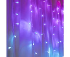 Stockholm Christmas Lights 288 LEDs 1.8x1.8M String Curtain Icicle Multi Colour Outdoor Decoration