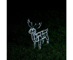 Stockholm 60x56x12CM Christmas Lights 50 LED Motif Lights Solar Stand Reindeer Cool White