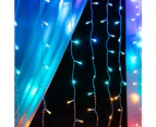 Stockholm Christmas Lights 288 LEDs 1.8x1.8M String Curtain Icicle Multi Colour Outdoor Decoration