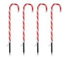 Stockholm 58CM Christmas Lights 32 LED Path Lights 4PCS Candy Cane Stakes Red White