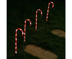 Stockholm 58CM Christmas Lights 32 LED Path Lights 4PCS Candy Cane Stakes Red White