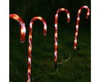 Stockholm 58CM Christmas Lights 32 LED Path Lights 4PCS Candy Cane Stakes Red White